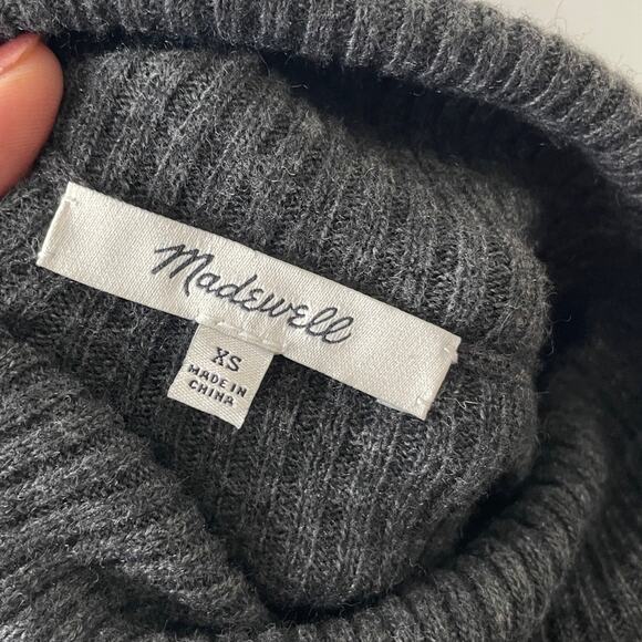 Madewell Bell-sleeve Turtleneck Sweater-Dress Gray | XS - Picture 5 of 7